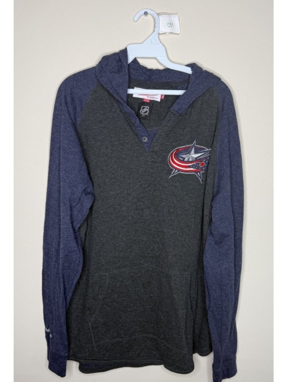 Mitchell & Ness Columbus Blue Jackets Hooded Sweatshirt Hoodie